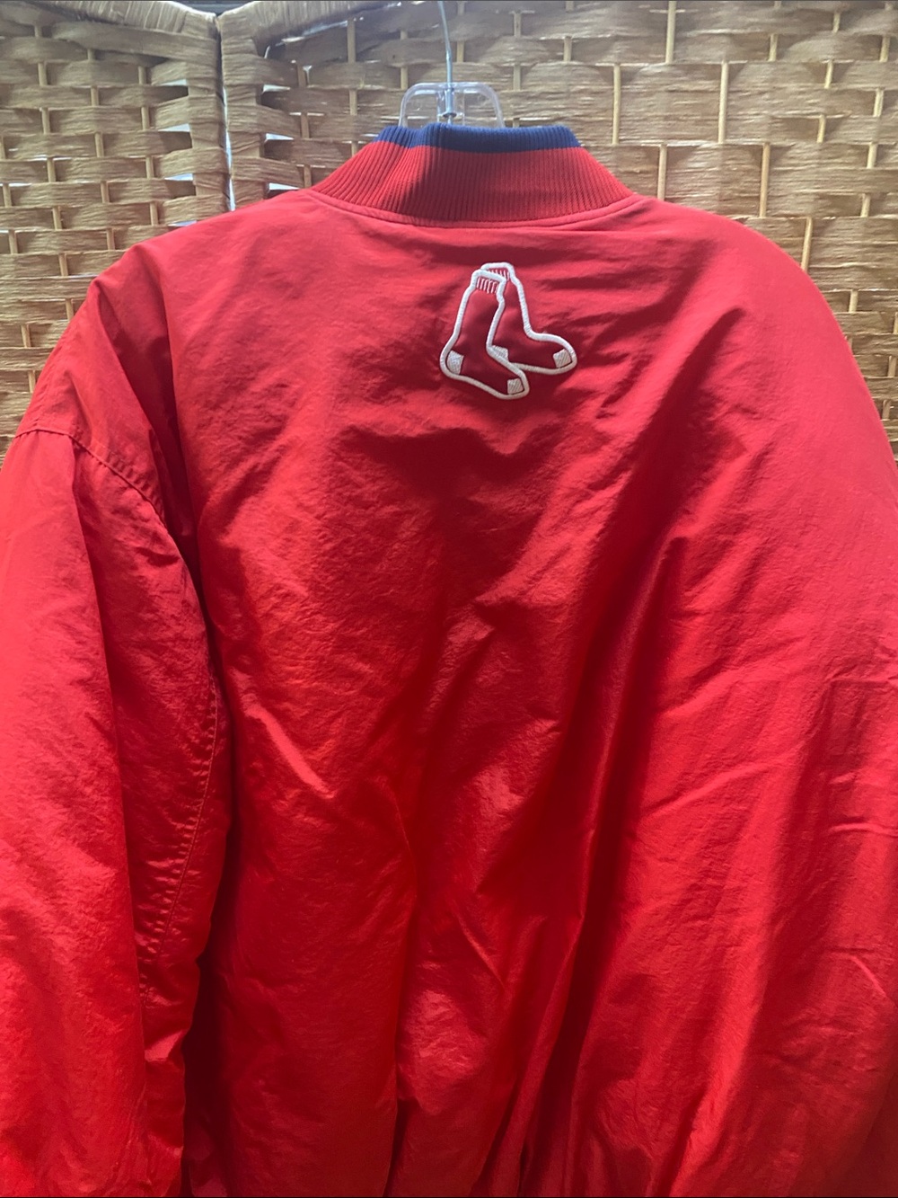 Boston Red Script Bomber Jacket - Red - Picture 2 of 2